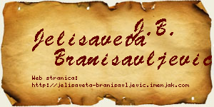 Jelisaveta Branisavljević vizit kartica